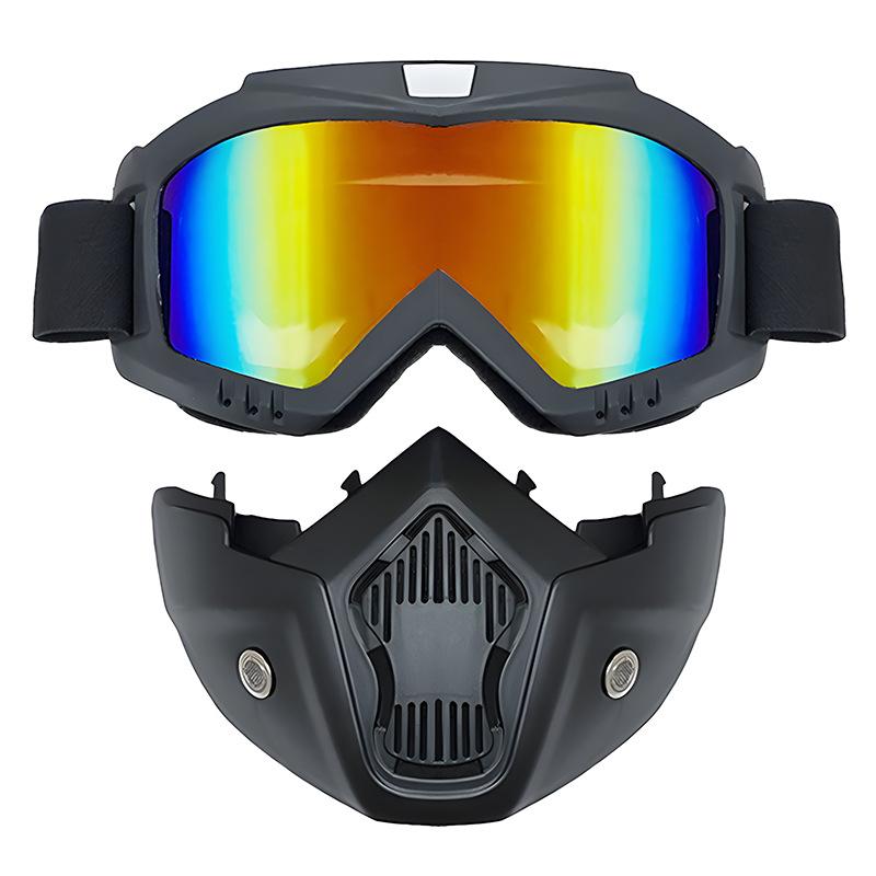 1 Pieza Máscara Gafas de una Pieza Spot Retro Harley Gafas de Motocicleta Gafas de Motocicleta Todoterreno Parabrisas