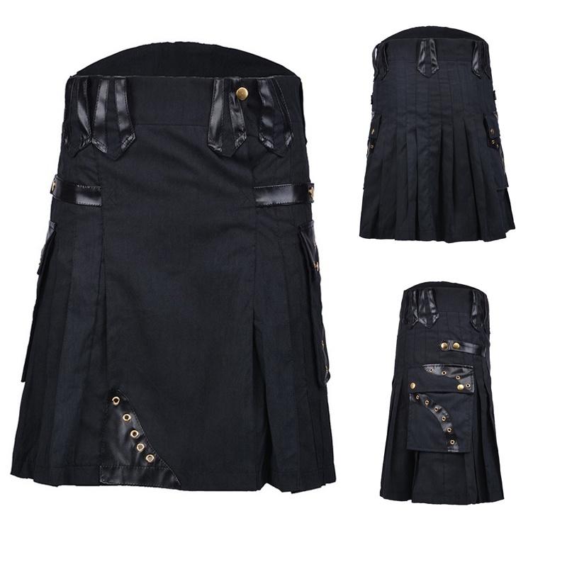 Eleganter mittelalterlicher schottischer Herrenkilt für authentische Vintage-Cosplay-Kostüme
