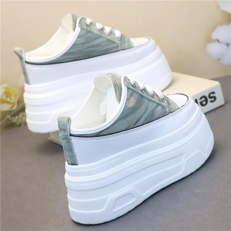Fashion 10cm Fashionable Women's Slippers with Wedges and Super High Heels (8cm and above) - Elegant and Stylish  slippers women