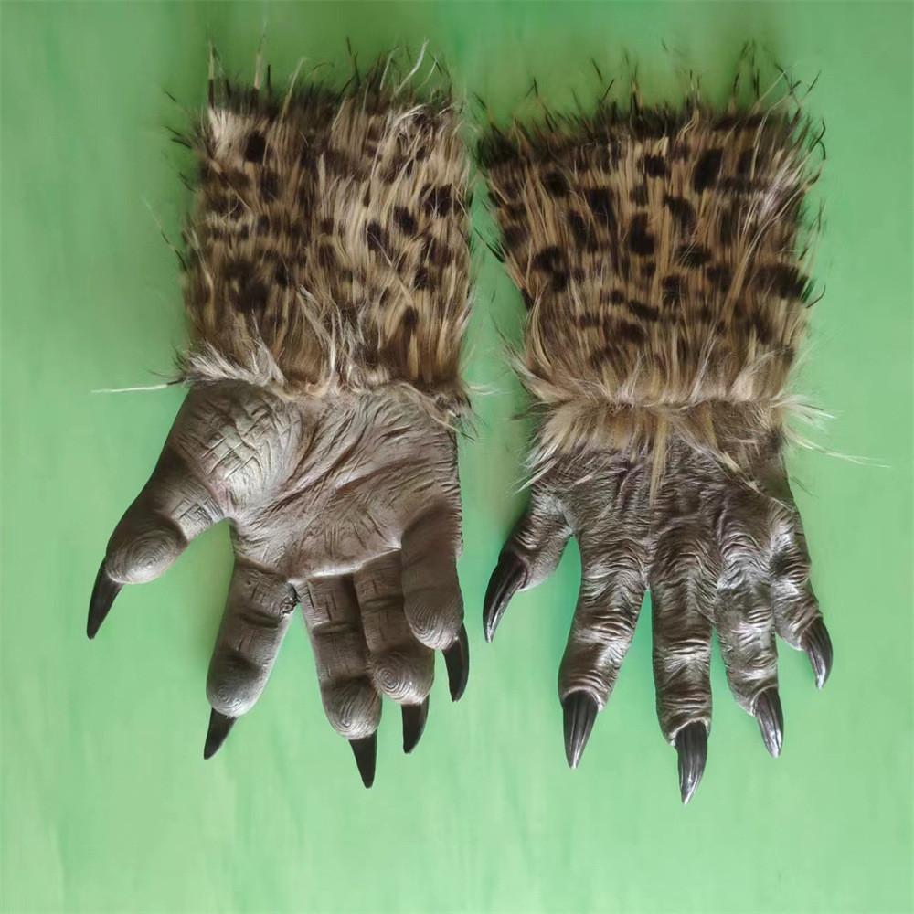 Plüsch Wolfsklaue Latexhandschuhe Für Horrorparty-Kostüme Und Geisterhaus-Dekorationen