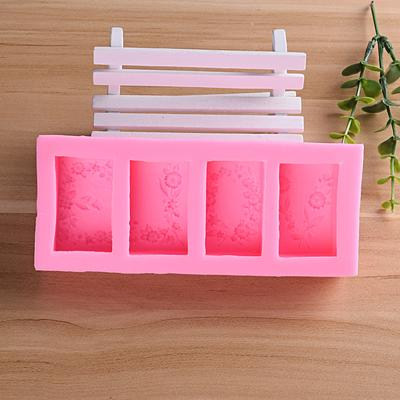 4 Blumenreben Gelee Pudding Fondant Silikon Kuchenform DIY Schokolade Backen Kuchen handgemachte Seifenform