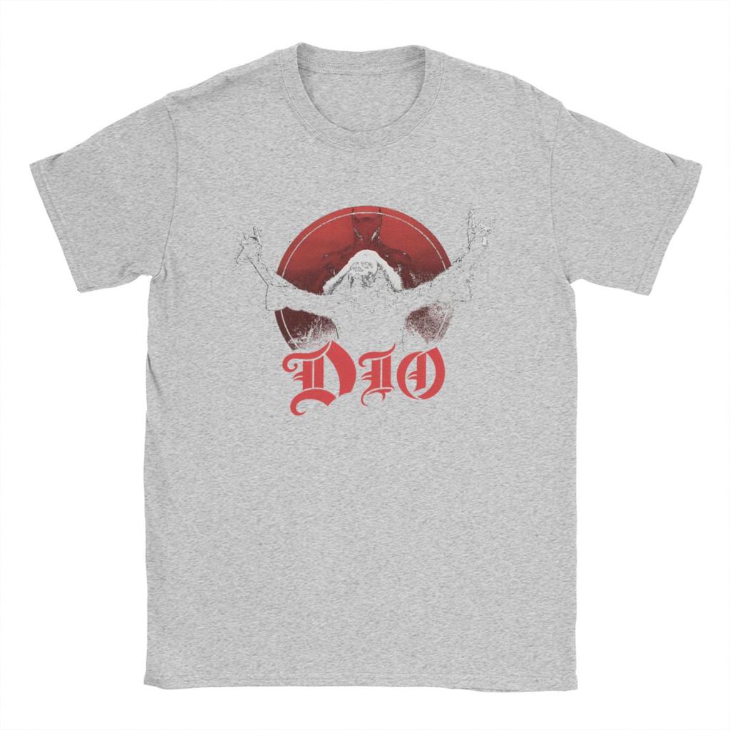 Versteck Dich im Regenbogen Dio T-Shirts für Herren Freizeit Reine Baumwoll-Tees Rundhals Kurzarm T-Shirt Grafikbedruckte Oberteile