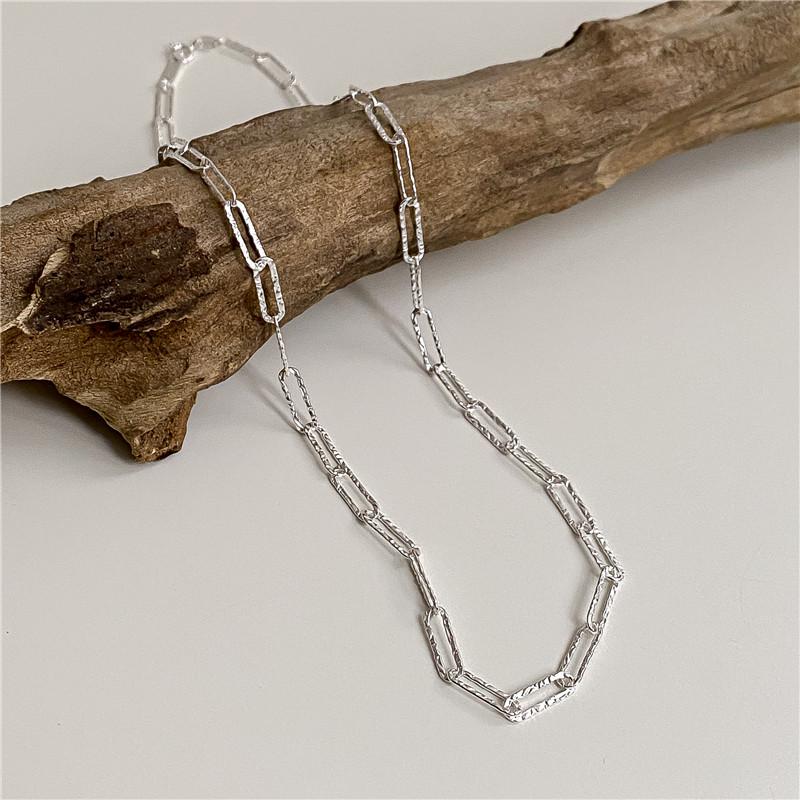 

Ожерелье из стерлингового серебра 925 пробы, итальянская резьба, сверкающее Thick Silver 45CM