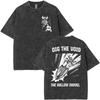 Summer Hot Sale 2026 Game Hollow Knight Washed T Shirt Men Women Vintage Top Hip Hop Streetwear Oversized Tshirt Short Sleeve Casual Clothing