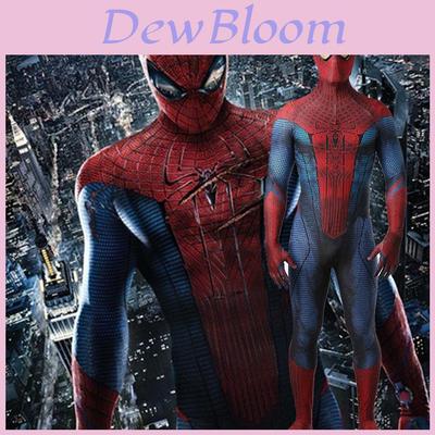 The Amazing Spider-man Suit Blue&red Spandex Bodysuit For Kids And Adults