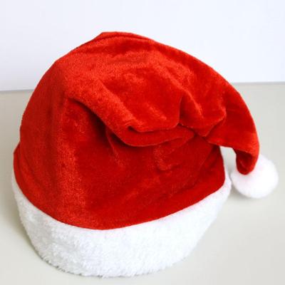 Cappello di Natale con Bordino in Velluto Oro Peluche per Adulti e Bambini - Abbigliamento per Feste Natalizie