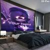Cyberpunk Hero Custom Name Wall Tapestry Aesthetic Wall Hanging Printed Fabric Blanket Decorative Tapestries For Bedroom Living Room Home Decor