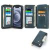 Applicable to iPhone15 mobile phone leather case 16Pro multi-function split mobile phone case zipper wallet oblique span bag 14
