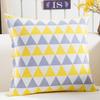 Design Nordic Ins Plush Geometric Black Yellow Sofa Pillow Pillow Cushion