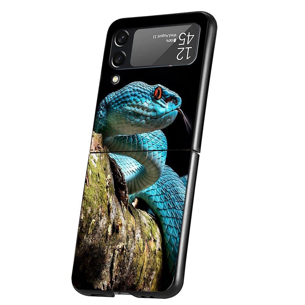 

Animal Leather Snake Scales Phone Case For Samsung Galaxy Z Flip 7 6 5 4 3 5G Cover ZFlip7 ZFlip6 ZFlip4 ZFlip5 ZFlip3 Coque Fun Samsung Z Flip