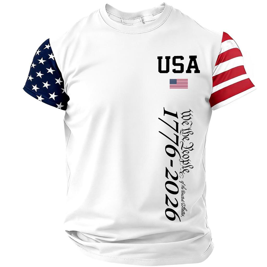 Men's Casual Round Neck Lightweight Breathable Short-Sleeve Top