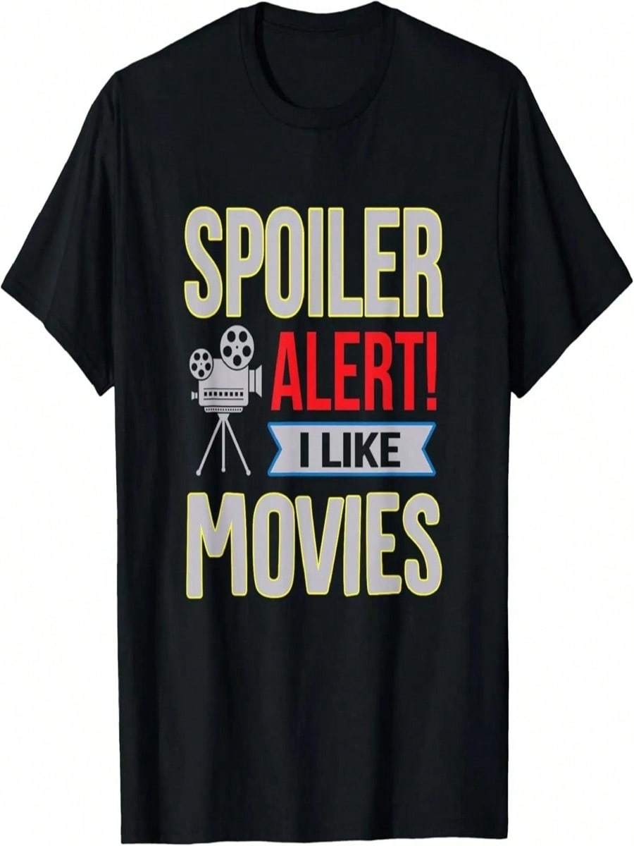 Spoiler Alert I LIke Movies Funny Movie Fan Nerd T-Shirt S разноцветный