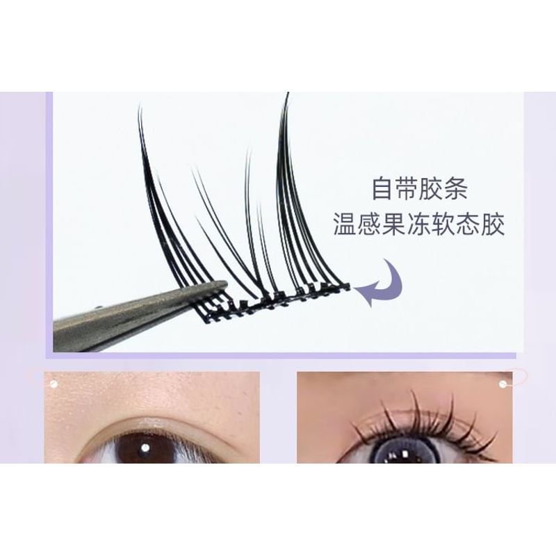 LuxeFlutter - Natural Wispy Cluster Glue-Free False Eyelashes