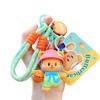 Cute Cartoon Butter Bear Keychain Sporty Backpack Charm Bag Pendant Lightweight PVC Alloy Decors For Bags Gifts