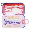 Retro Can Shape Jewelry Container Halloween Box 3D Printed Small Keepsake Box with Fish Decorative Gift for Women Shaped Holder Gothic Organizer