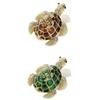 Enamel Craft Turtle Trinket Box Hinged Lid Turtle Hinged Jewelry Boxes  For Earrings