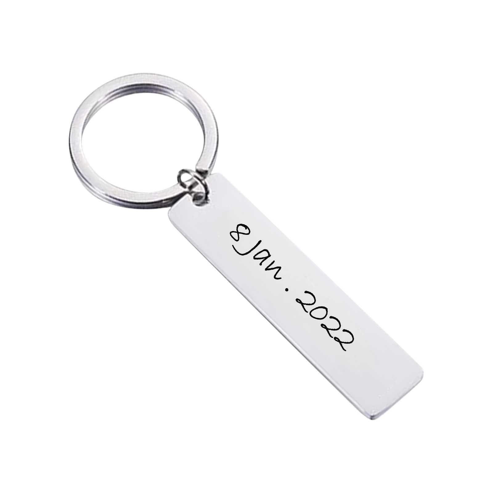 

Брелок-подвеска из нержавеющей стали, праздничный подарок, небольшой подарок, металлический брелок с гравировкой One Size