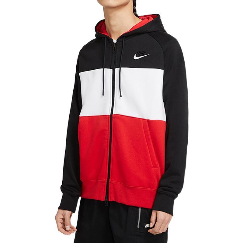 Nike Sweatshirts Men's Red Hooded Moderate Cardigan CJ4820-010