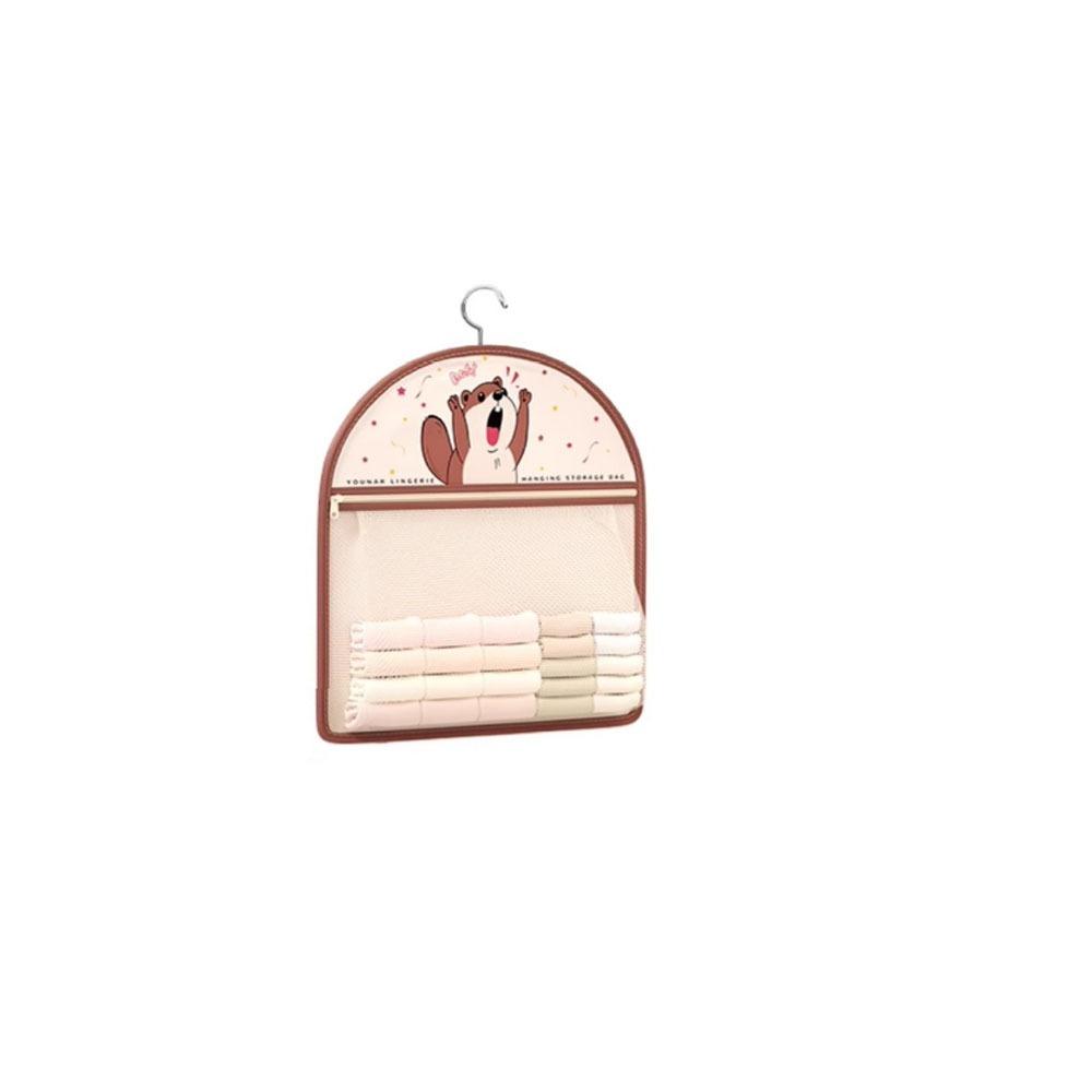 Cartoon Socks Storage Hanging Bag 1/2/3 Layer Hanging Mesh Bag Clothing Storage Bags  Dormitory