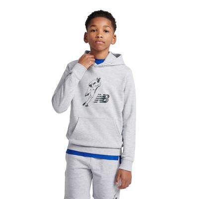 New Balance Hoodie Shohei Otani Junior Graphic Hoodie Always On Logo Boys AGT 130 (LAKB0352) (Ash Heather)