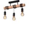 Black Wooden Art Pendant Lamp with 3 or 6 Heads for Restaurant, Coffee Shop, and Bar Counter