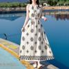 Elegant Women Dresses Summer Clothes Sleeveless Casual Loose Long Dress