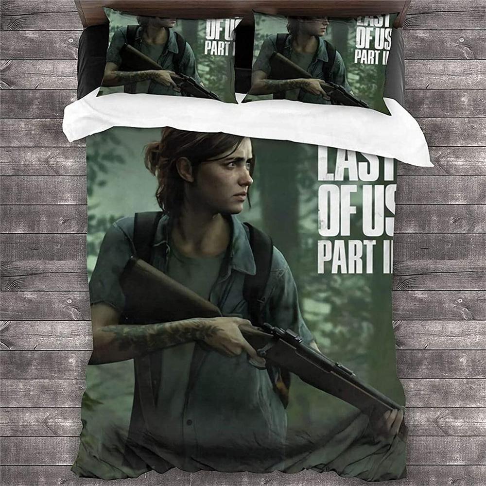 The L-Last Of Us Bedding Set Quilt Cover Pillowcase Adult Boy Girl Bedroom Decoration Anime Duvet Cover Single Double king Queen