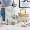 Color Block Soft Makeup Travel Bag - Large Capacity Portable Handbag