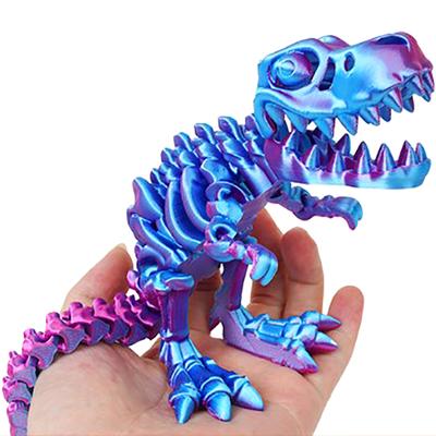 3D tisk Flexibilní a pohyblivé klouby Tyrannosaurus Rex Dinosaurus Kostra draka Transformace Ornament Ručně vyráběný dárek Dekor