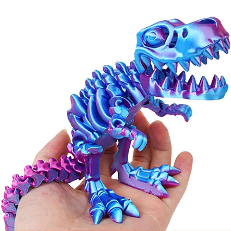 3D Printing Flexible And Movable Joints Tyrannosaurus Rex Dinosaur Skeleton Dragon Transformation Ornament Handmade Gift Decor