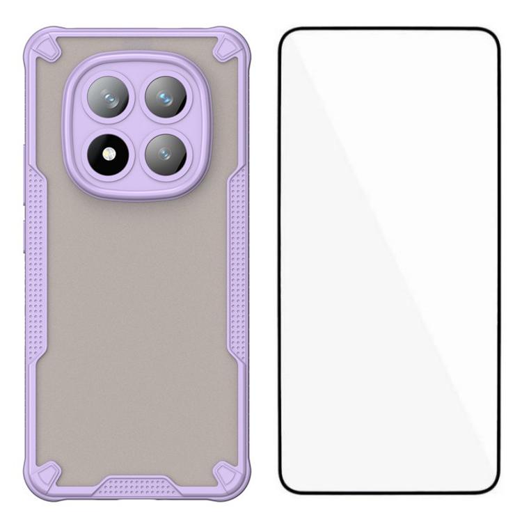 

Серія WANLONFENG MFFJ Для Xiaomi Redmi Note 14 Pro+ 5G Чохол Протиударний TPU Задня кришка телефону з плівкою для екрану Purple