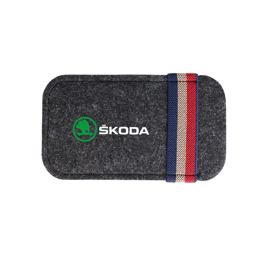 BAVK9 Car Interior Sun Visor Storage Box Eyeglasses Holder Sunglasses Clip For Skoda S Octavia Rapid Fabia Superb KAMIQ Roomster VRS