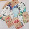 50PCS Merry Christmas DIY Kraft Tags Labels Gift Wrapping Paper Hang Tags Santa Claus Paper Cards Xmas Party Supplies