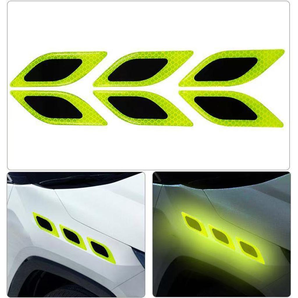 Adesivi 3D in Resina Epossidica Fatti a Mano con Forte Adesivo Nastro Riflettente Molto Luminoso 6pz per Prevenzione Graffi Carrozzeria Auto