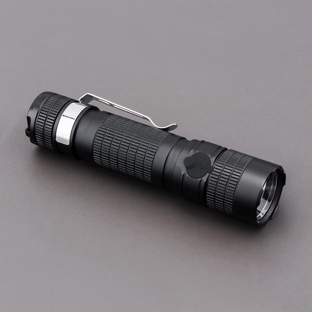 SecurityIng EF05 EDC 887 IPX6 LED Flashlight with Zoom and Power Ideal for Outdoor Night and Nighttime Repairs Sold Flashlight, Lumens, Indicator,