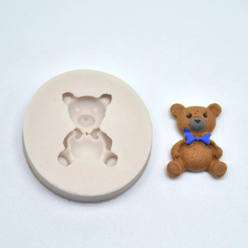 1PC Bear Silicone Mold Mini Fondant Mold Cake Decorating Tools Chocolate Gumpaste Mold Chocolate Soap Mold