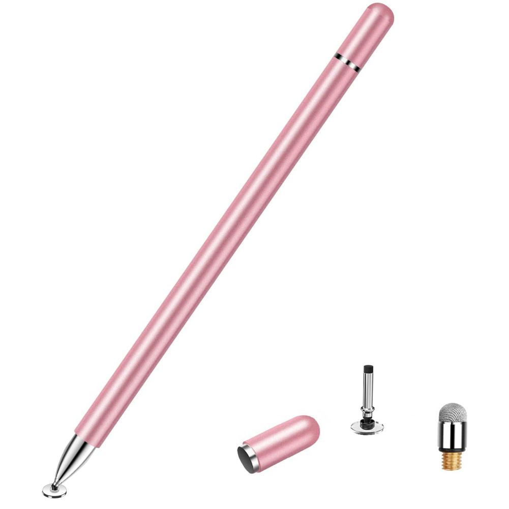 2 In 1 Disc Fiber Tip Stylus Pens Universal Touch Screens Free Charging Double Head Stylus Capacitive Pen