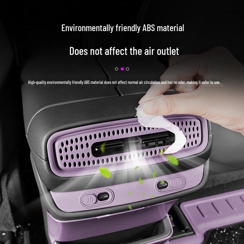 “Compatible with Xiaomi SU7 Rear Fridge Vents, AC USB Ports, Door Buttons, and Center Console Protection.”