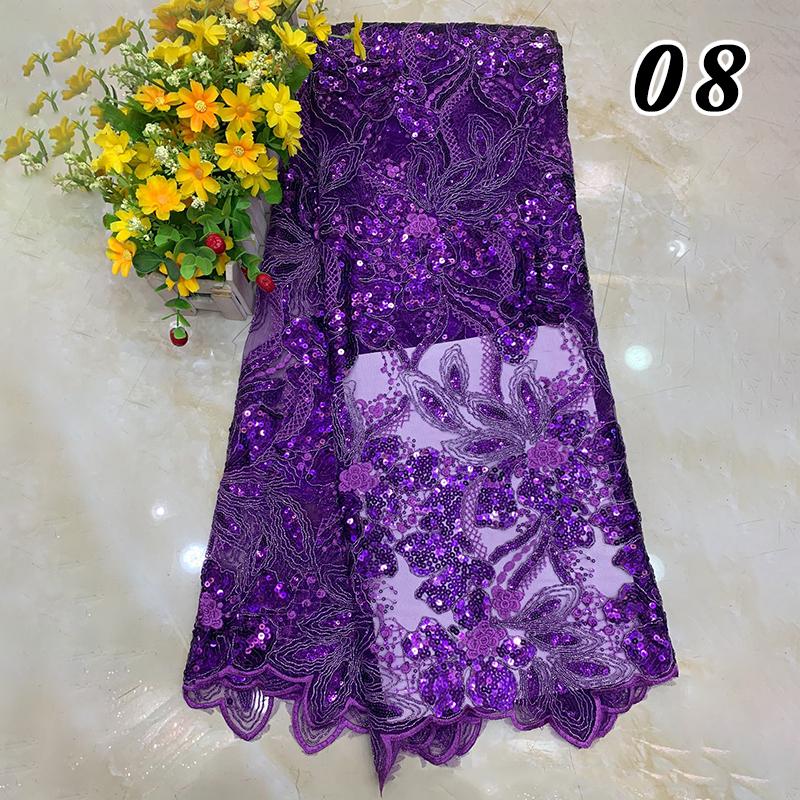 1 Yard Luxury Bead Sequins Lace Fabric For Diy Sewing Wedding Party Bridal Evening Dress DIY Sew French Tulle Fabric Material