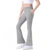 Girls Cotton Flared Pants with Pockets, Stretch Fit Flare Casual Pants for Kids