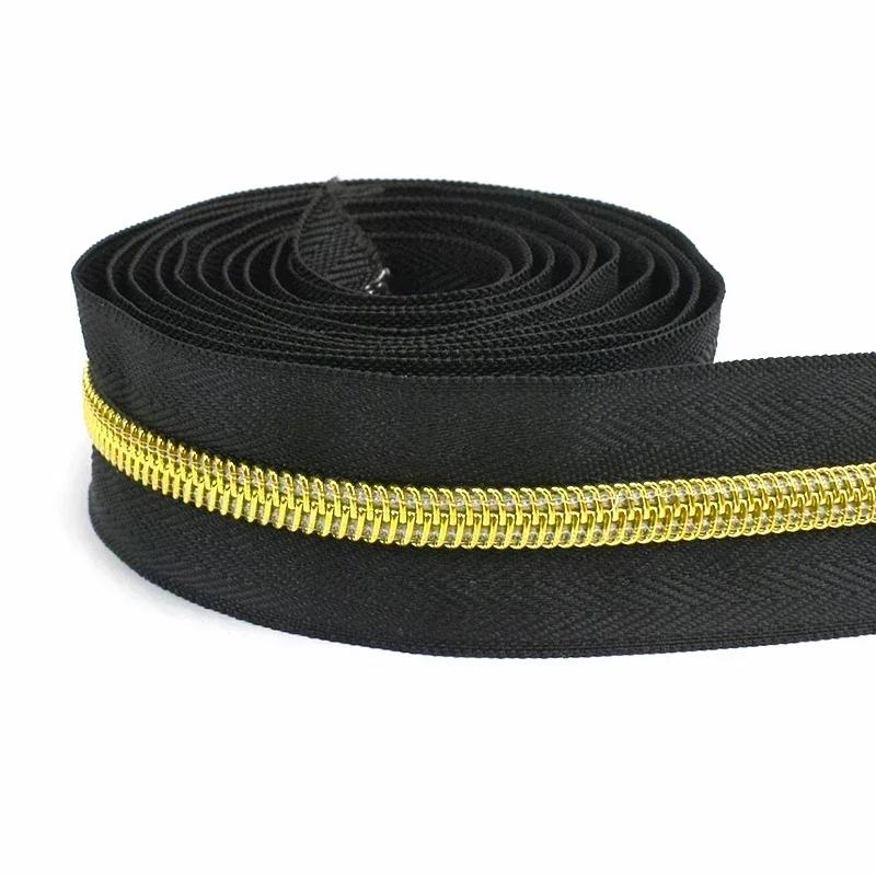 2/3/5/8/10M 5# Nylon Coil Zippers For Bag Clothes DIY Plastic Zipper Tape By The Meter Decorative Zips Repair Sewing Accessories