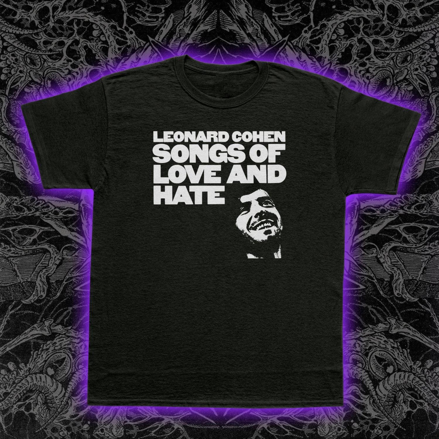 Leonard Cohen Songs of Love & Hate T-Shirt Fan Gift Music Tee S-3XL New XXXXL