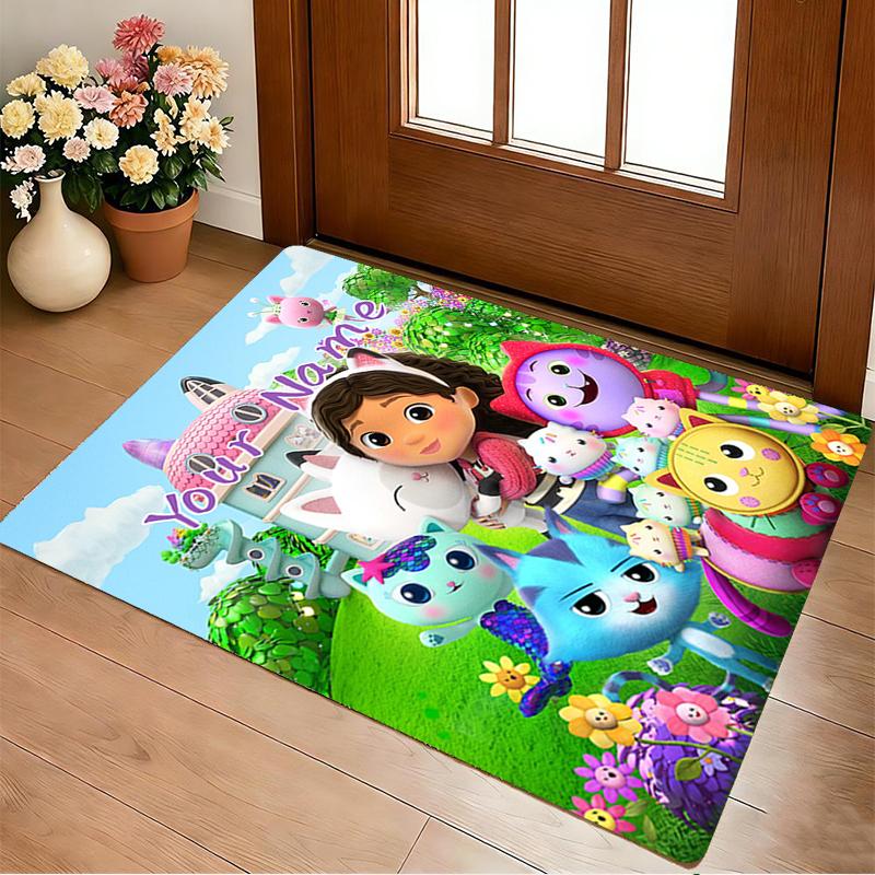 Custom Name Kitty Party Living Room Non-Slip Area Rug Soft Carpet for Bedroom Kids Playroom Sofa Office Home Decor Doormat