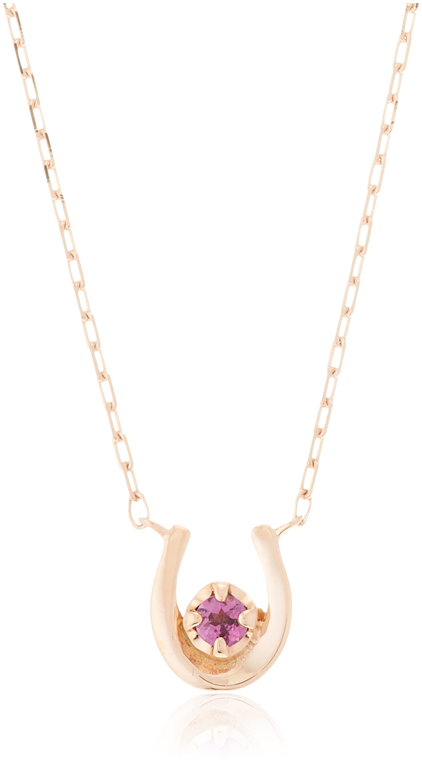 

January Birthstone K10 Pink Gold Necklace 112136123108 Pink Gold [Yondo Sea] Women s
