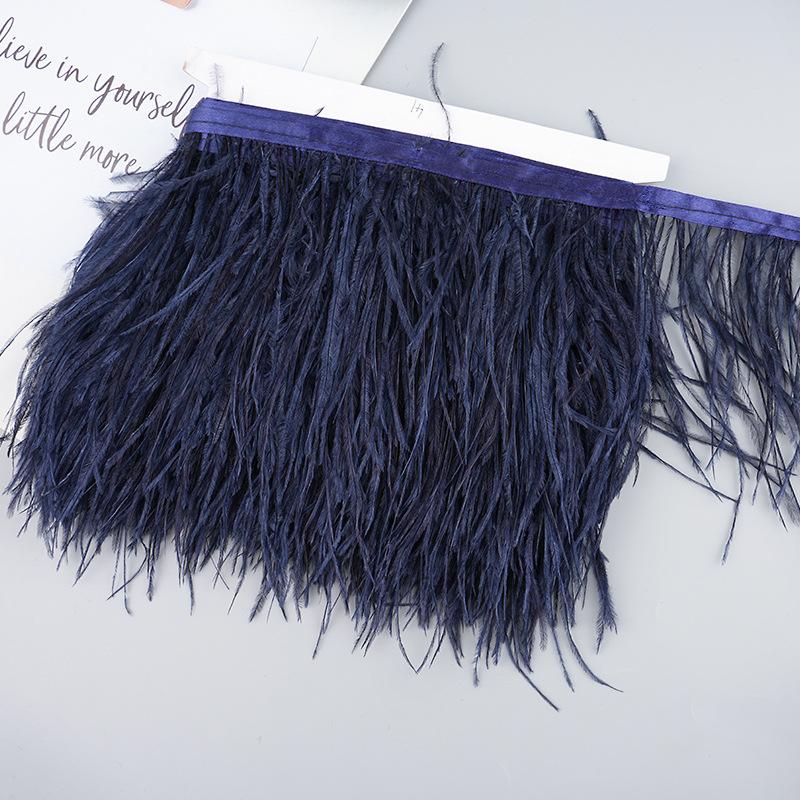Diy Handmade Accessories Colorful Ostrich Feather Cloth Edge Decorative Accessories Clothing Accessories Wedding Skirt