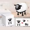 Sheep Toilet Roll Holder Funny Toilet Paper Holder Free Standing Bathroom Set 3D Printed Black Sheep Loo Roll Holder Decors