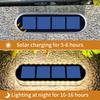 Yilaie Unique Solar Step Lights IP68 Blue LED Solar Deck Lights for Patio Fence Garden Dock Backyard Pathway Waterproof 4 Pack