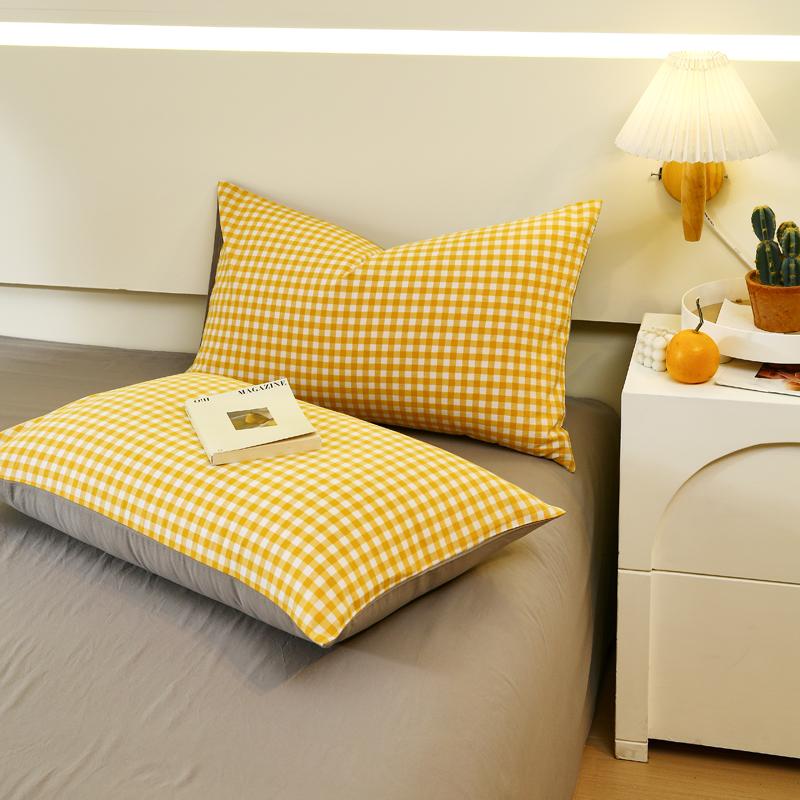 

Хлопок 2 шт. Наволочки Домашнее постельное белье Декоративная серия в полоску-сетку Наволочка Свадебная Супермягкая Наволочка 48x74cm 2pcs