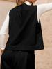 Plus Size Women's Fashion Casual Solid Color Vest Jacket