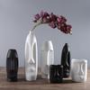 Nordic Minimalist Ceramic Abstract Vase Black and White Human Face Creative Display Room Figue Head Shape Tabletop Vase